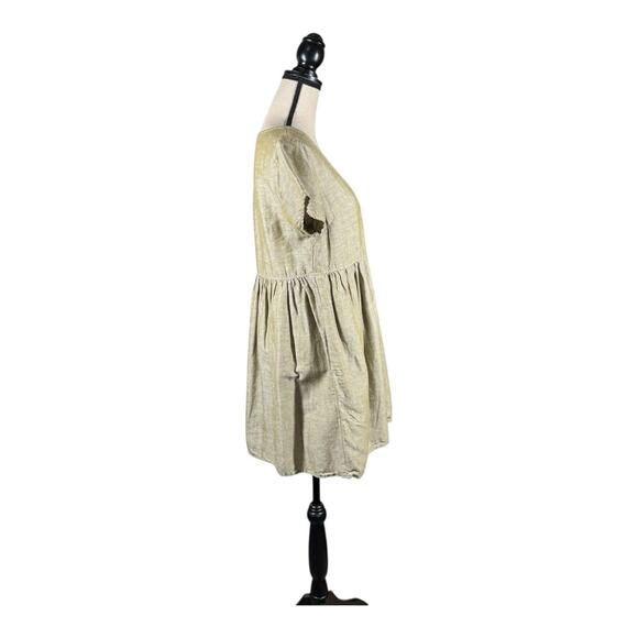 Madewell Linen Blend Alexandra Button Front Mini Dress - Picture 4 of 6